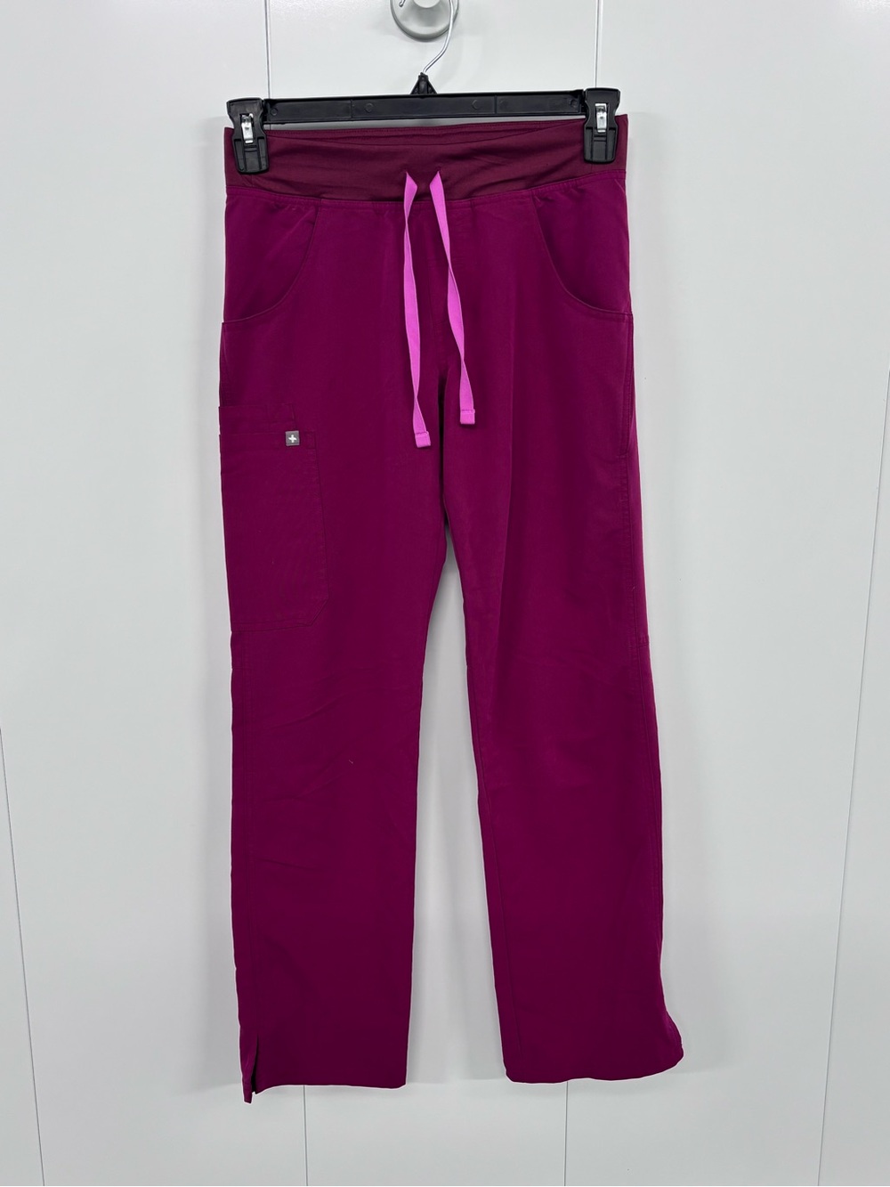 FIGS Technical Collection Scrub Pants Womens XS Purple Solid Drawstring